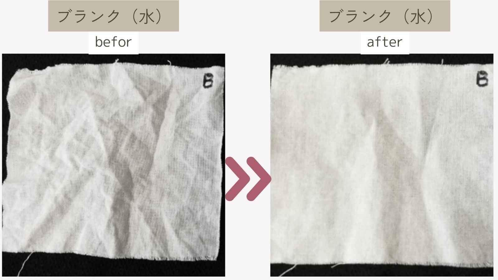 シワ伸ばし比較試験➀